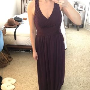 Deep purple bridesmaids dress